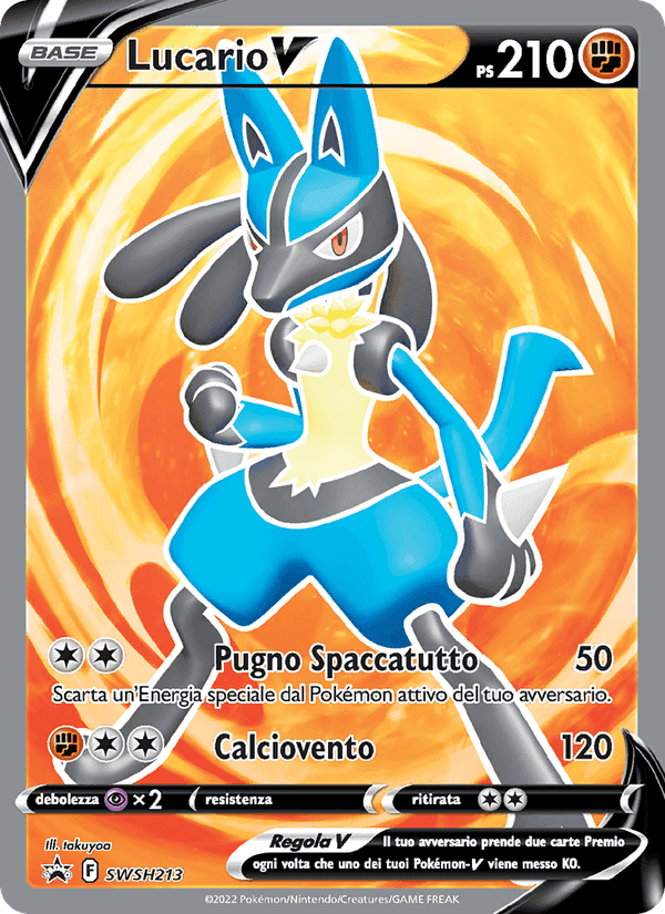 Lucario V, carte SWSH213 de SPSC Promo