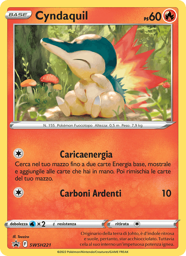 Cyndaquil, carta SWSH221 di SPSC Promo