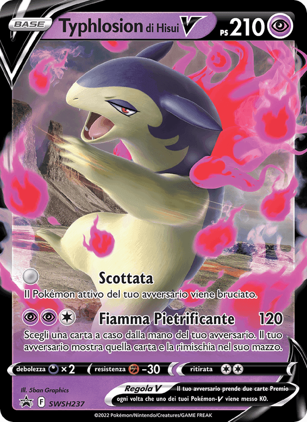 Typhlosion di Hisui V, card SWSH237 from SPSC Promo