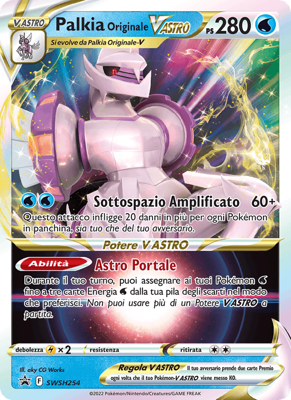 Palkia Originale V ASTRO, carta SWSH254 di SPSC Promo