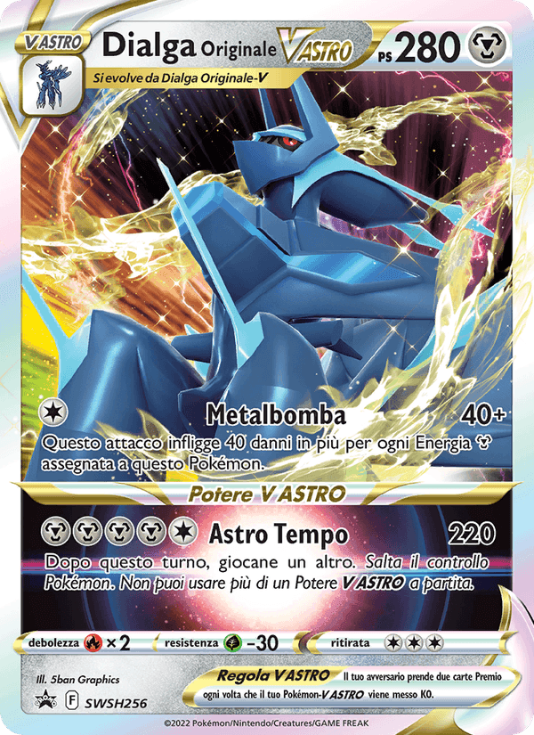 Dialga Originale V ASTRO, carta SWSH256 di SPSC Promo