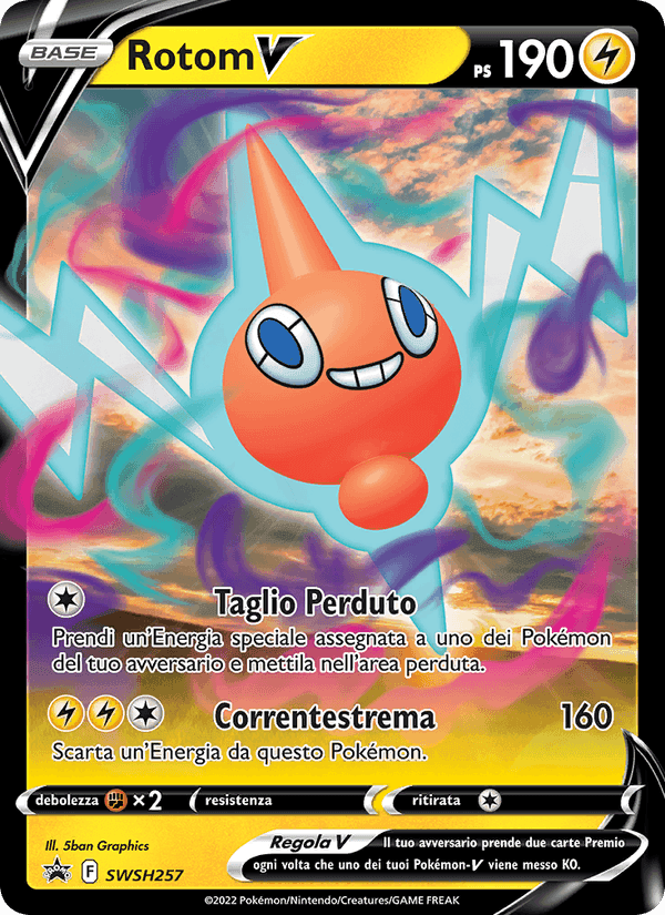 Rotom V, carta SWSH257 di SPSC Promo