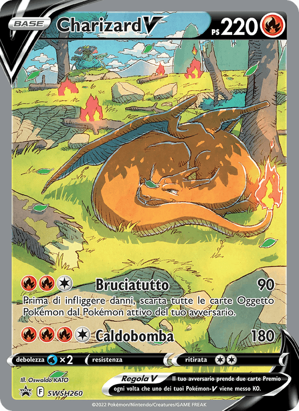 Charizard V, carta SWSH260 di SPSC Promo