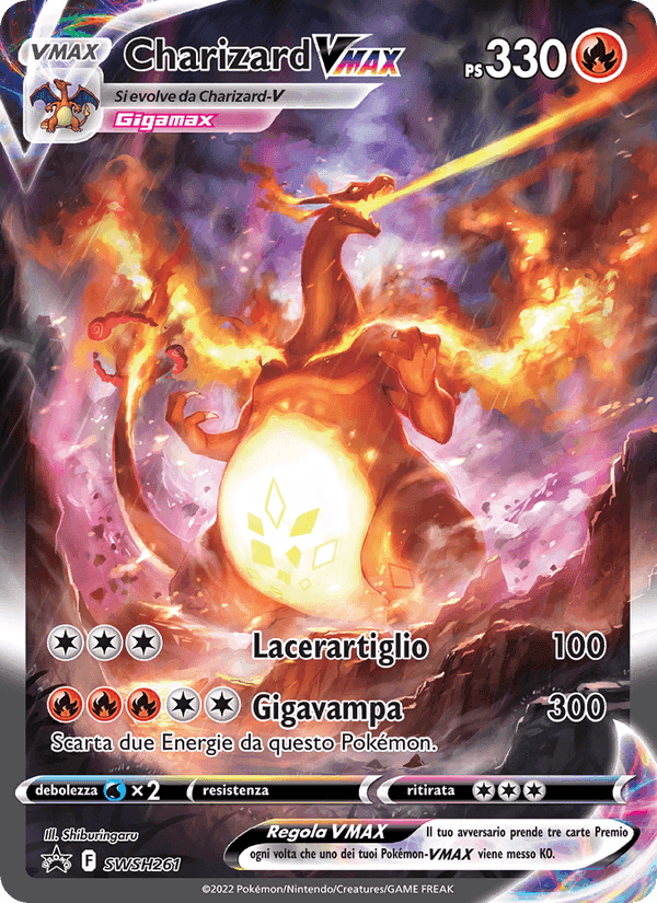 Charizard VMAX, carta SWSH261 di SPSC Promo