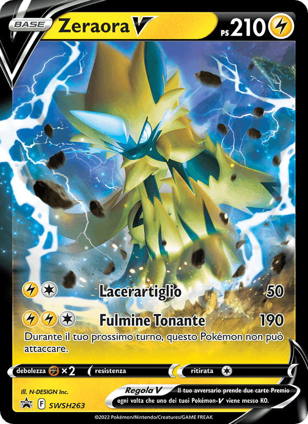 Zeraora V, carta SWSH263 di SPSC Promo