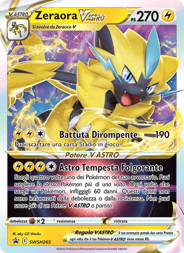 Zeraora V ASTRO, carta SWSH265 di SPSC Promo