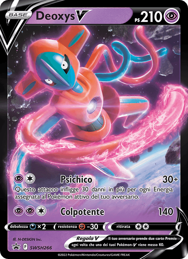 Deoxys V, carta SWSH266 di SPSC Promo