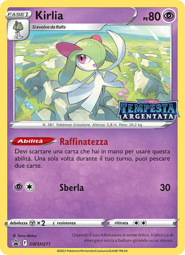 Kirlia, carta SWSH271 di SPSC Promo