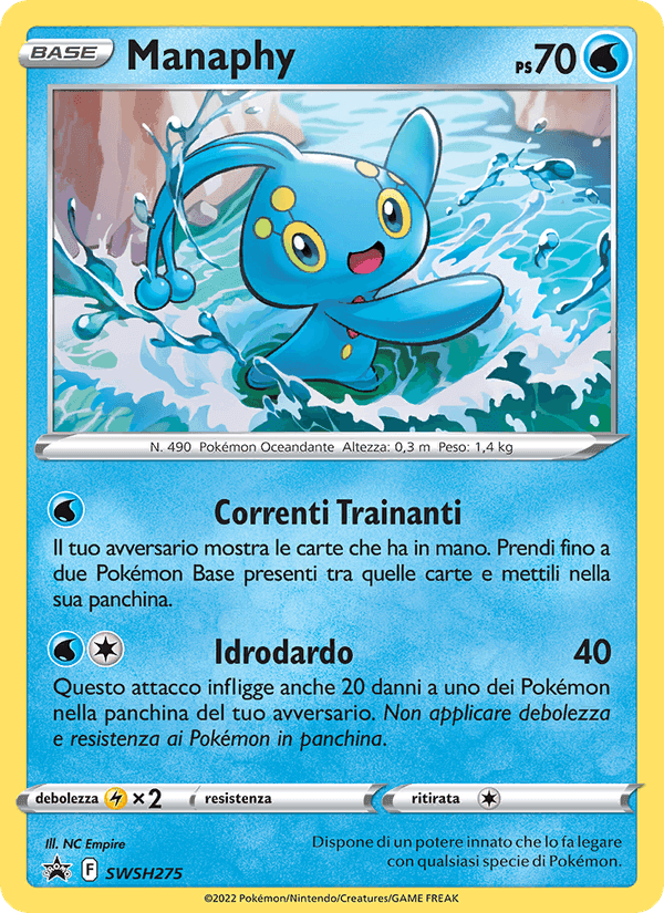 Manaphy, carta SWSH275 di SPSC Promo