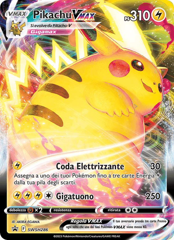 Pikachu VMAX, carta SWSH286 di SPSC Promo