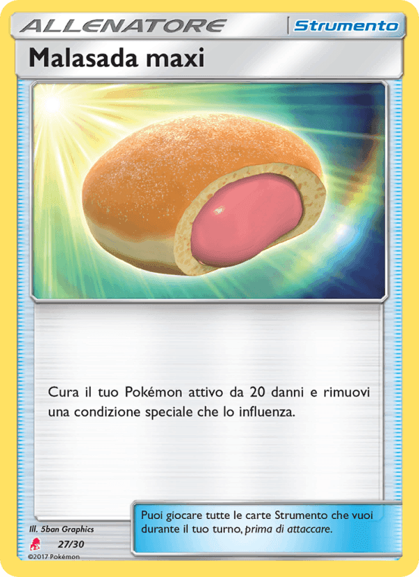 Malasada maxi, carta 27 di Sole e Luna trainer Kit (Lycanroc)