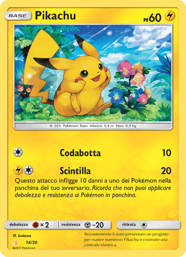 Sole e Luna trainer Kit (Alolan Raichu) の 14 番、Pikachu