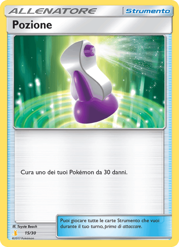 Pozione, carta 15 di Sole e Luna trainer Kit (Alolan Raichu)