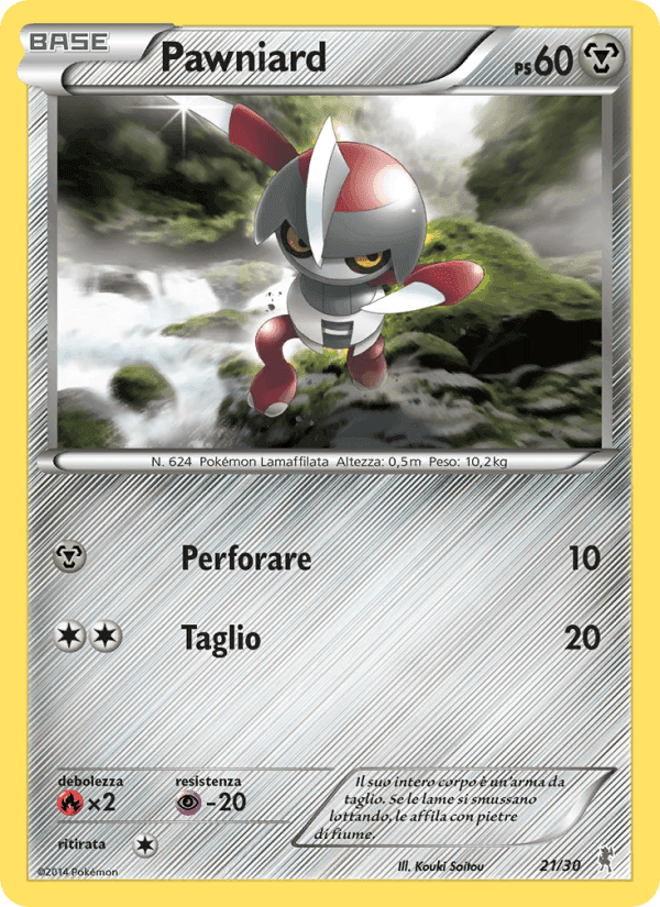 Pawniard, carta 21 di XY trainer Kit (Bisharp)