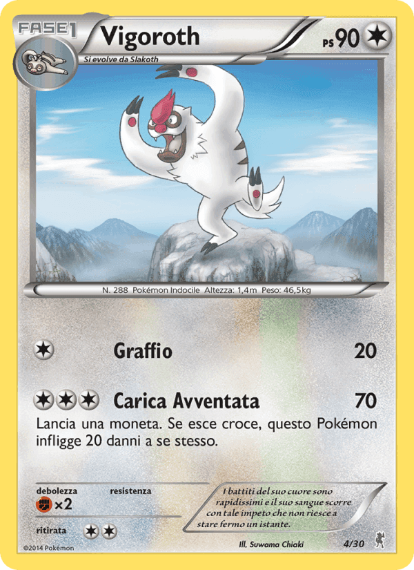 Vigoroth, carte 4 de XY trainer Kit (Bisharp)