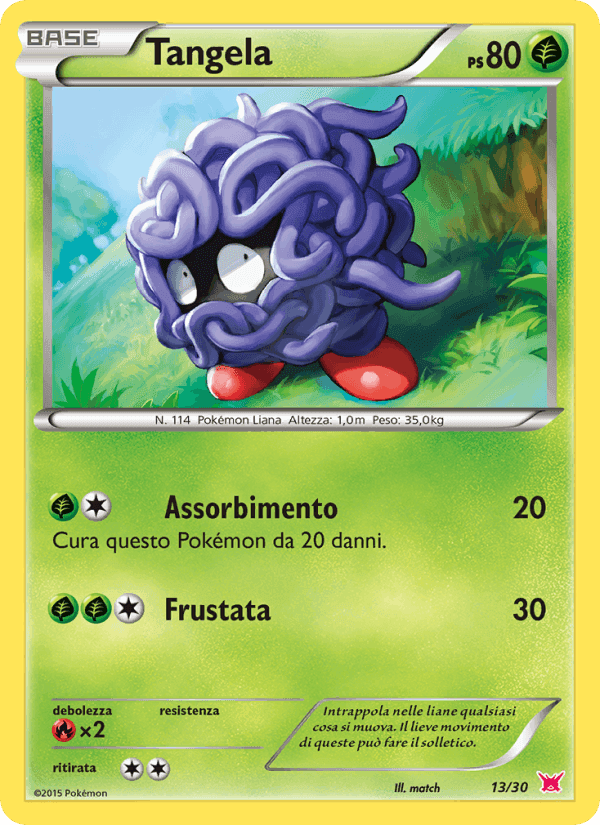 Tangela, carta 13 di XY trainer Kit (Latias)