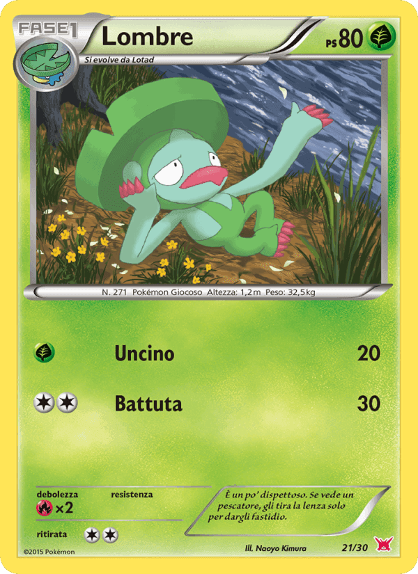 Lombre, card 21 from XY trainer Kit (Latias)