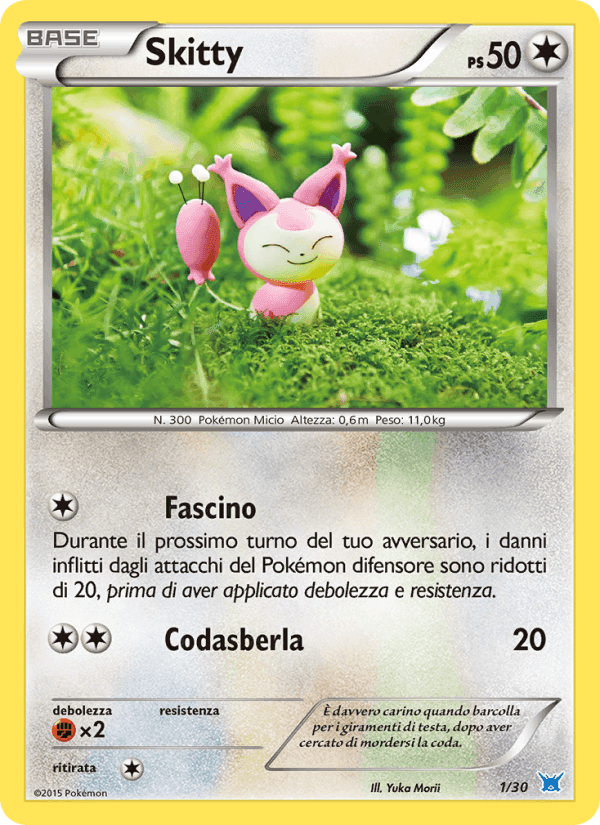 Skitty, carta 1 de XY trainer Kit (Latios)