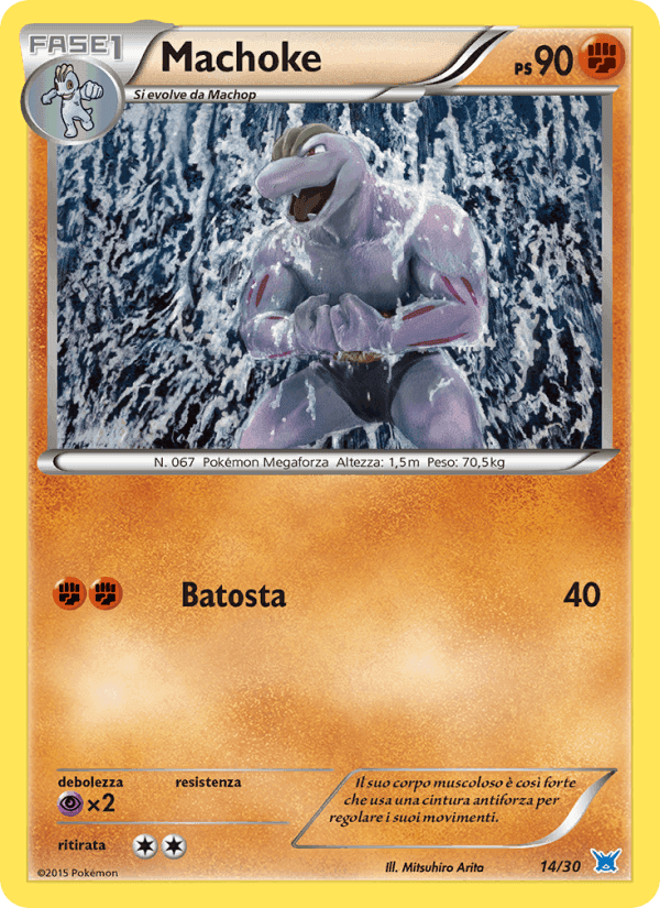 Machoke, carta 14 de XY trainer Kit (Latios)