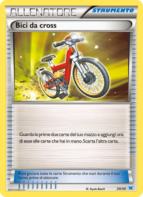 Bici da cross, carta 20 di XY trainer Kit (Latios)