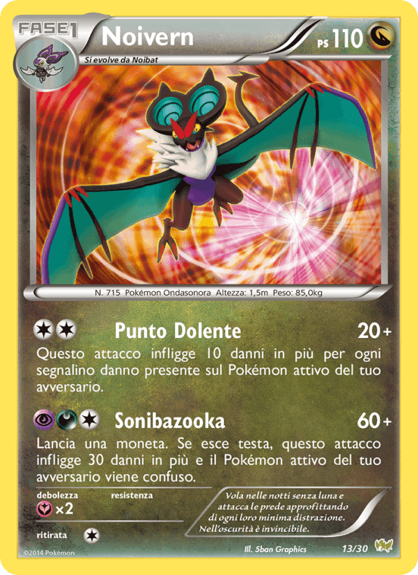 Noivern, card 13 from XY trainer Kit (Noivern)