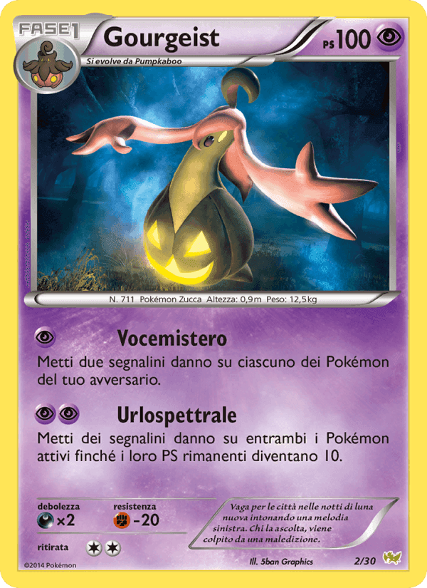 Gourgeist, carta 2 di XY trainer Kit (Noivern)