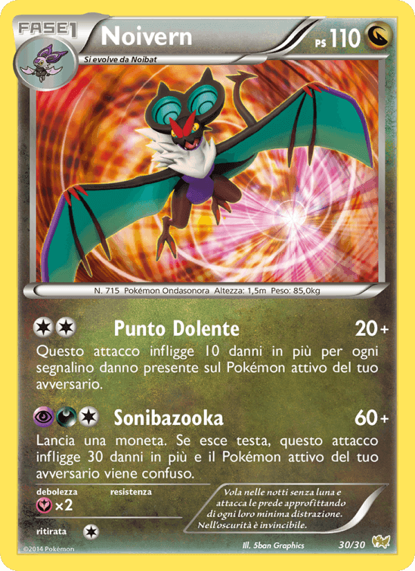 Noivern, card 30 from XY trainer Kit (Noivern)