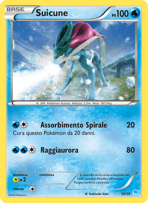 Suicune, card 14 from XY trainer Kit (Suicune)