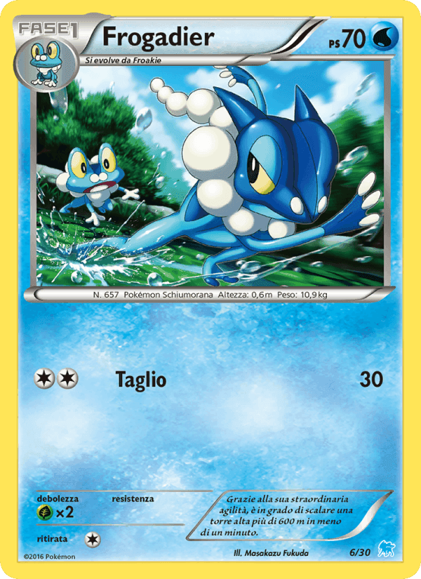 Frogadier, carte 6 de XY trainer Kit (Suicune)