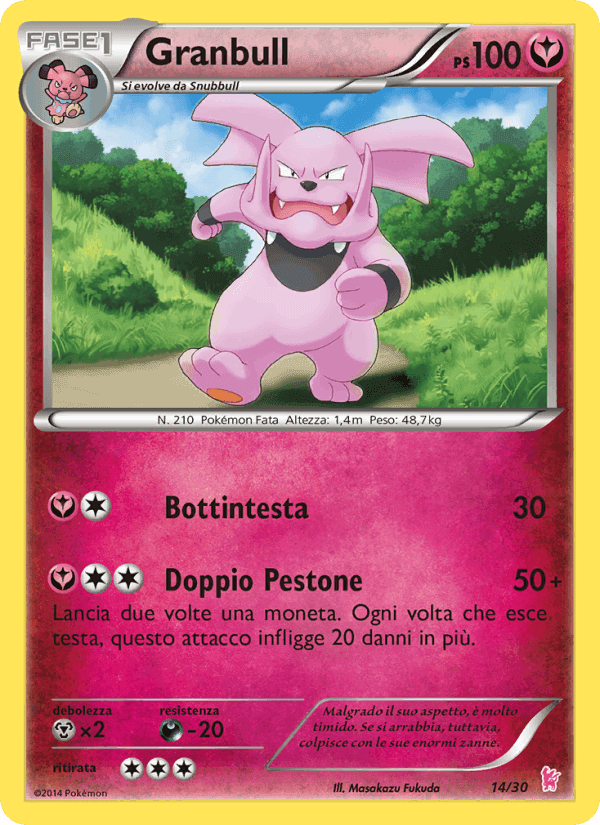Granbull, carta 14 di XY trainer Kit (Sylveon)