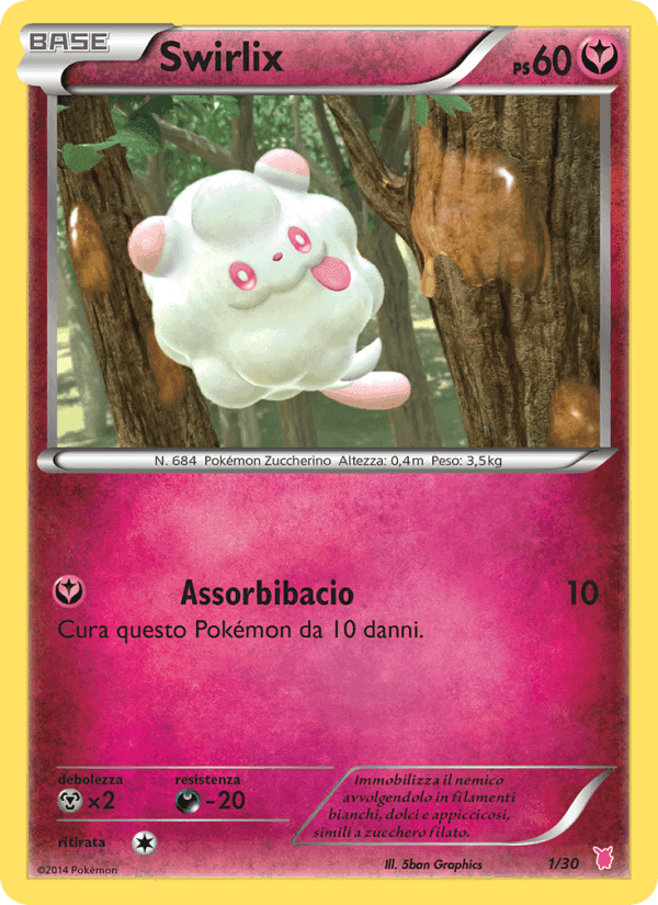 Swirlix, carta 1 di XY trainer Kit (Wigglytuff)