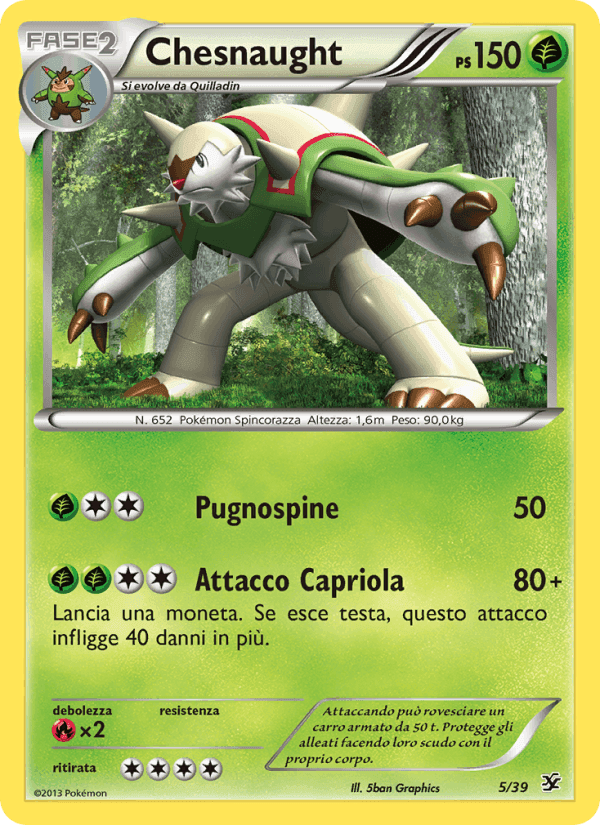 Chesnaught, carta 5 di Benvenuti a Kalos