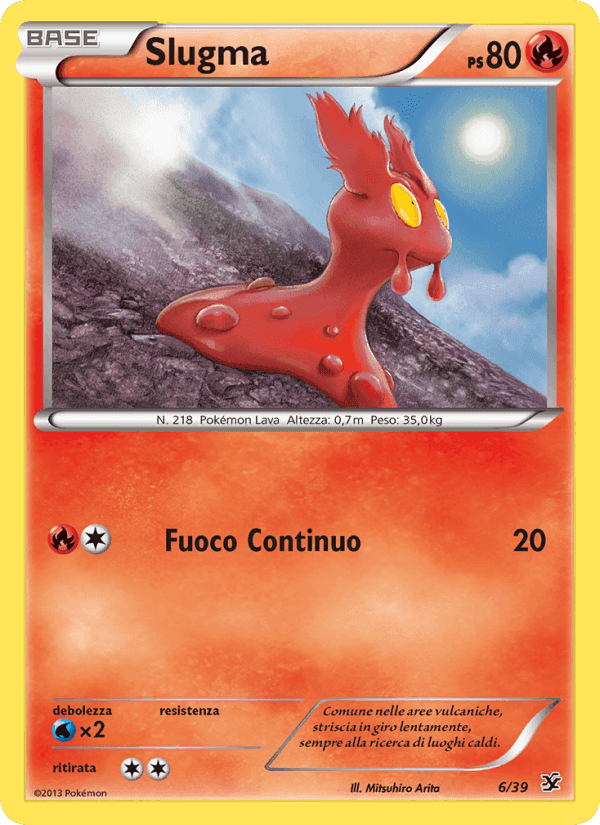 Slugma, card 6 from Benvenuti a Kalos
