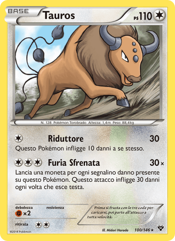 Tauros, carta 100 di XY