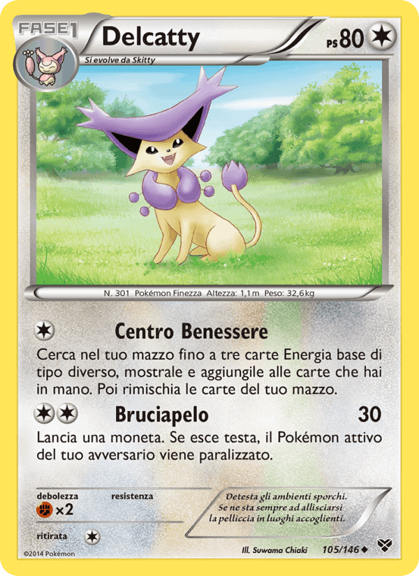 Delcatty, carta 105 di XY