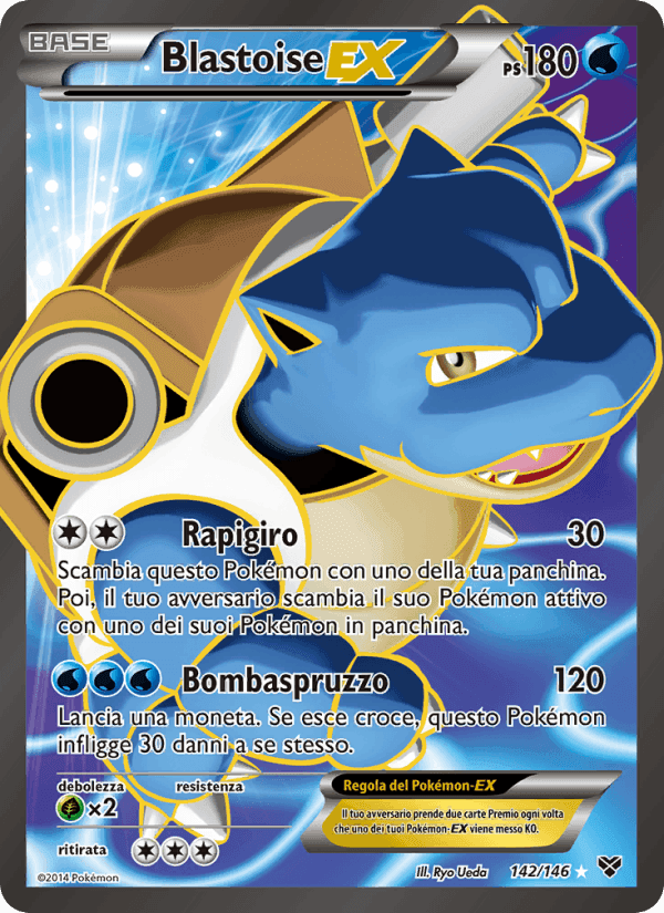 Blastoise EX, carta 142 di XY
