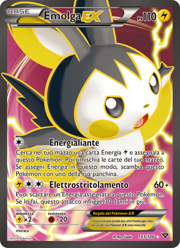 Emolga EX, carta 143 di XY