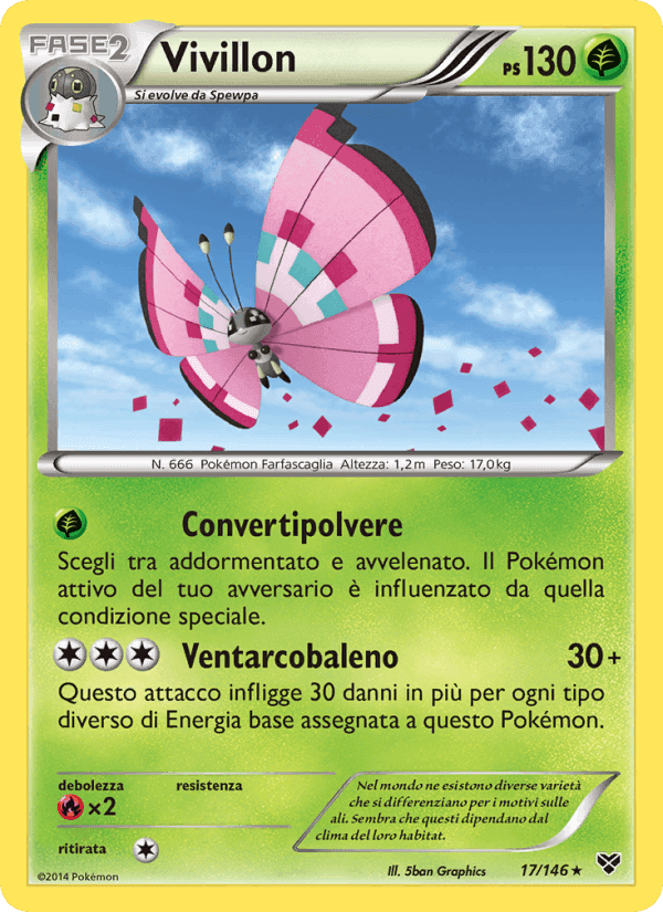 Vivillon, card 17 from XY