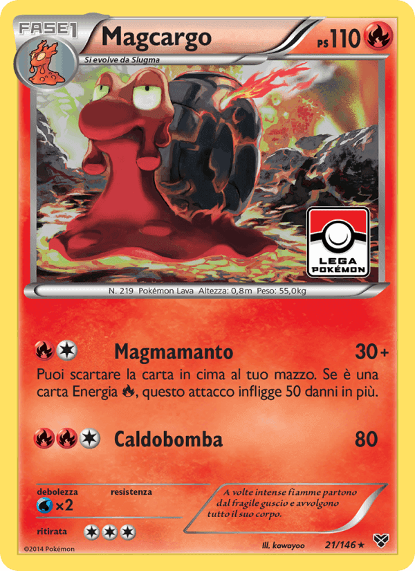 Magcargo, carta 21 de XY