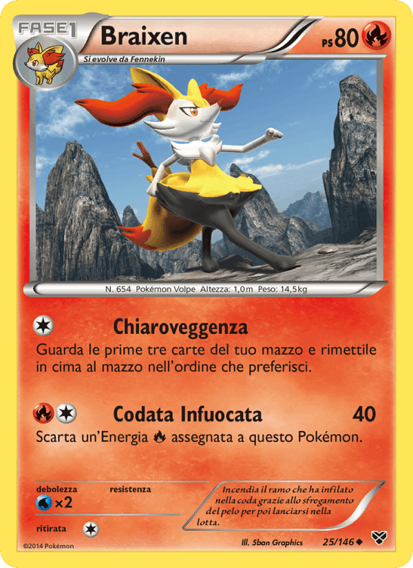 Braixen, card 25 from XY