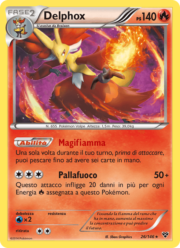 Delphox, carta 26 de XY