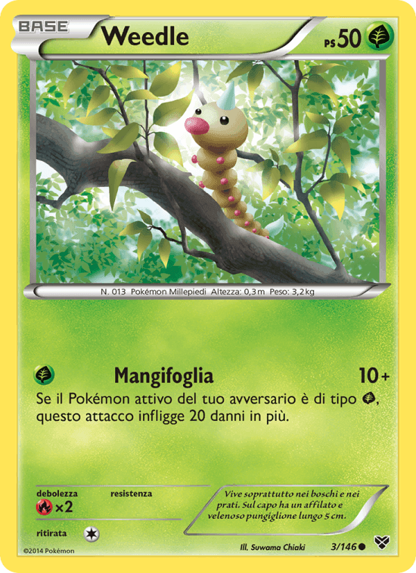 Weedle, carta 3 di XY
