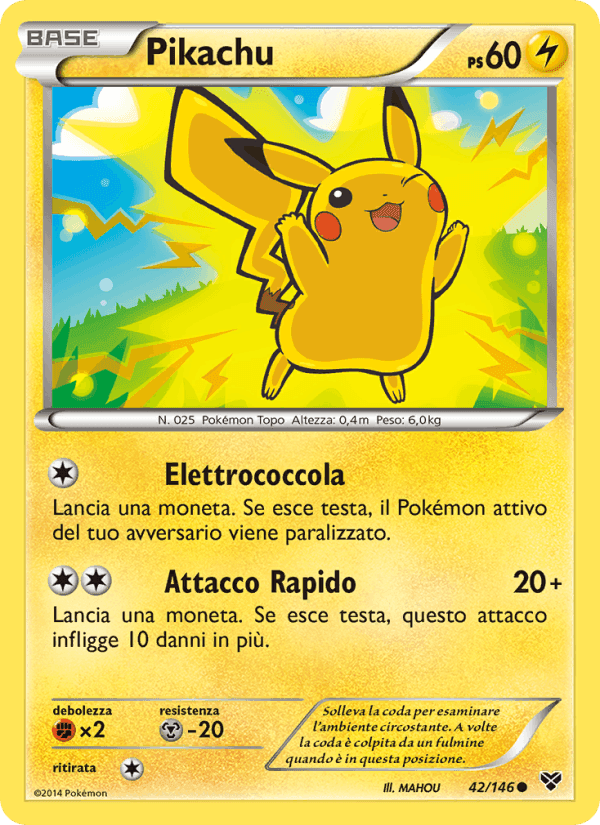 Pikachu, carta 42 de XY
