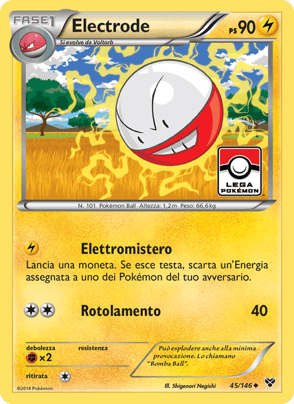 Electrode, card 45 from XY