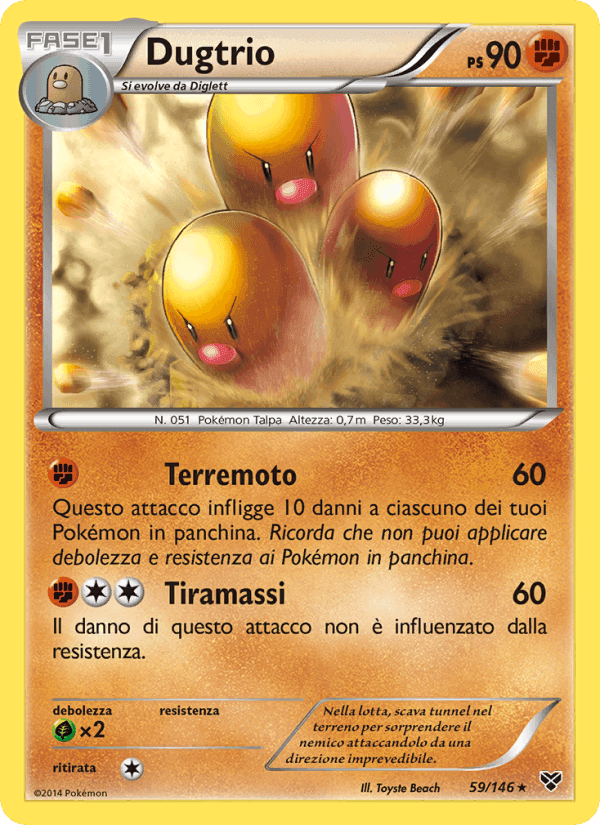 Dugtrio, carta 59 de XY