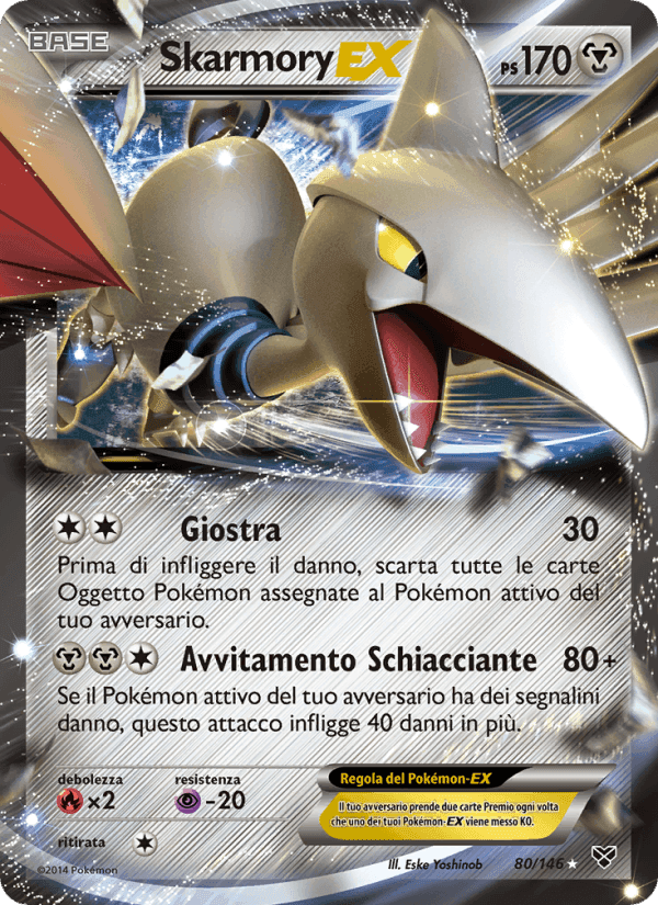 Skarmory EX, carta 80 di XY