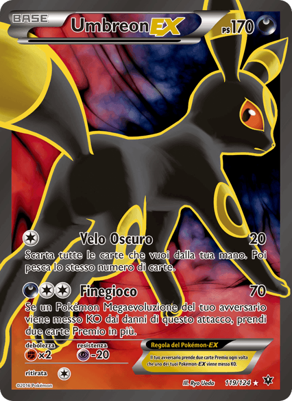 Umbreon EX, carta 119 di Destini Incrociati