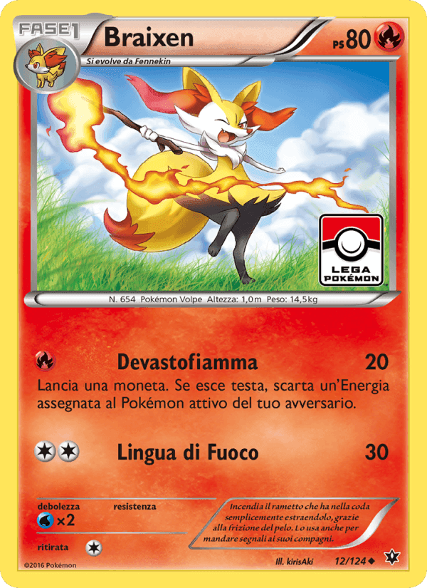 Braixen, carta 12 di Destini Incrociati