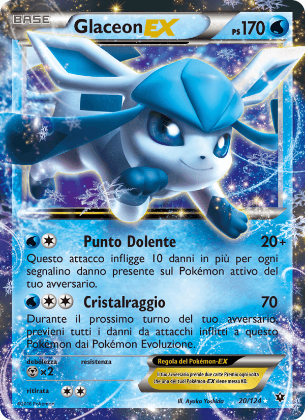 Glaceon EX, carte 20 de Destini Incrociati