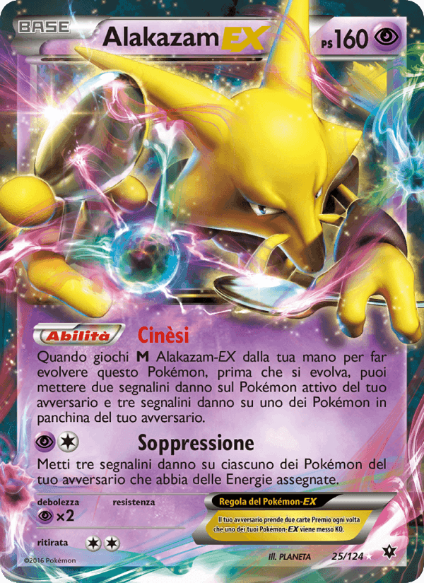 Alakazam EX, carta 25 de Destini Incrociati